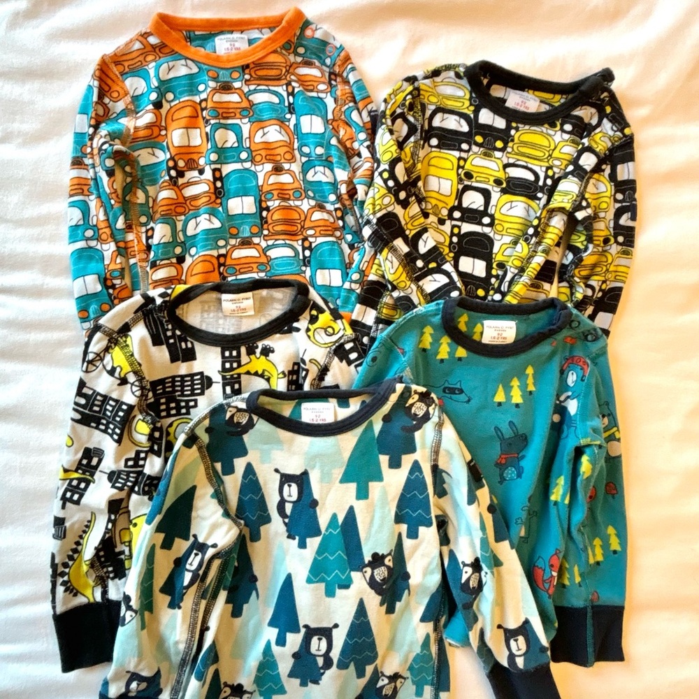 Polarn O. Pyret long sleeve tees, BUNDLE OF 5 SHIRTS!, size 92, 1.5-2 years
